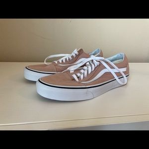 Pink suede and canvas skate old skool vans.